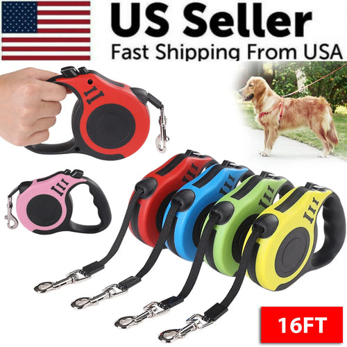 Experience Ultimate Freedom with the 16.5FT Automatic Retractable Dog Leash - Perfect for Active Pets!