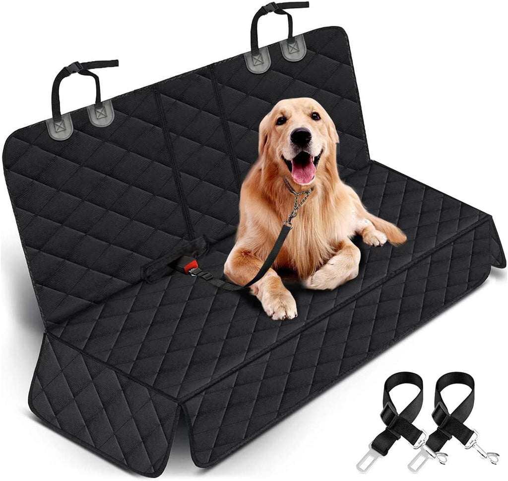 Ultimate Dog Car Seat Cover - Waterproof, Non-Slip Back Seat Protector for Pets and Kids - Fits Most Cars, Trucks, and SUVs - Black
