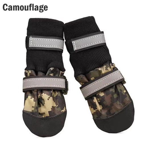 Protect Your Pup's Paws with 4Pcs Waterproof Winter Dog Shoes - Anti-Slip & Reflective Boots for Medium to Large Dogs